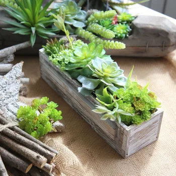 10CMGreen Özönlött a Mesterséges pozsgás növények Növények Bonsai Asztal Hamis Növények Valentin'sDay Esküvői Dekoráció Plante Artificielle