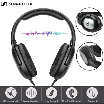 Sennheiser HD201 3,5 mm-es Vezetékes Fejhallgató zajcsökkentés Fülhallgató Hordozható Sport Gaming Headset Sztereó Basszus Gamer Számítógép