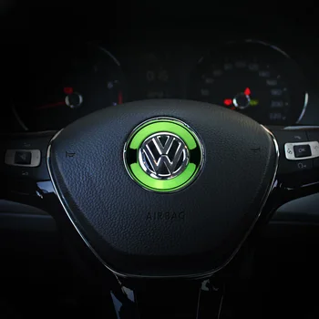 Új autó stílus Autó Kormánykerék Középső Dekoráció-Gyűrű Fényes kör matricák Volkswagen VW JETTA PASSAT POLO TIGUAN