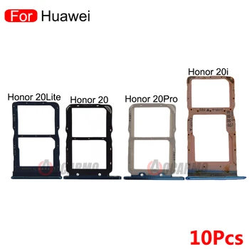10db A Huawei Honor 20 Pro / 20 Lite / 20i Sim-Kártya Tálca MicroSD Jogosultja Nano SIM-Kártya-tartó cserealkatrészek