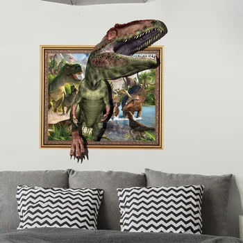 3D-s Film Jurassic Park Dinoszaurusz Fali Matricák gyerek Szoba, Hálószoba, lakberendezés DIY élénk Fali Matricák PVC Murális Művészet Plakát Ajándék