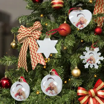 Képkeret karácsonyfa Dísz Műanyag Kerek Hópehely Csillag DIY Karácsonyi Keret Új Év Karácsonyi Dekoráció Otthon