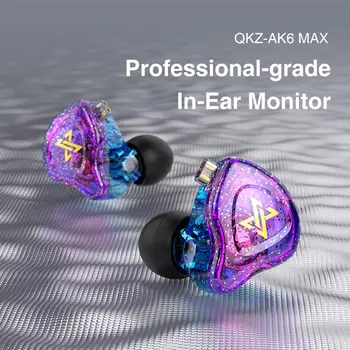 QKZ AK6 MAX In-Ear Fülhallgató Levehető vonalváltás HIFI Bass zajszűrő Fülhallgató Fülhallgató Mikrofon Fejhallgató QKZ