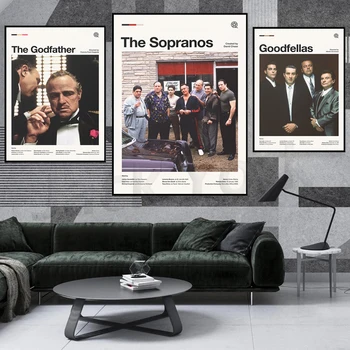 A Sopranos - TV Sorozat Poszter Nyomtatás - TV Műsor, Poszter Nyomtatás, Wall Art, Vintage Nyomtatás, Retro Plakát