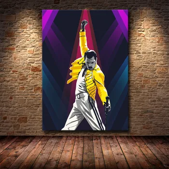 Freddie Mercury a Queen Bohemian Rhapsody Poszterek, Nyomatok, Absztrakt Vászon Festmény Wall Art Nappali, Hálószoba, Szoba, lakberendezés