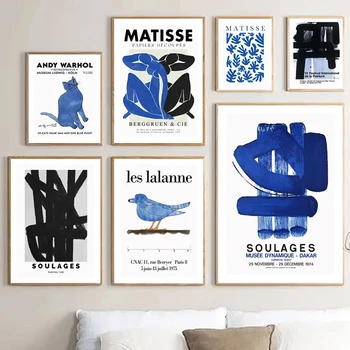 Fekete Ideális Matisse Vászon Festmények Pierre Soulages Poszterek, Nyomatok, Wall Art Kép a Nappali Fali Dekoráció Cuadros