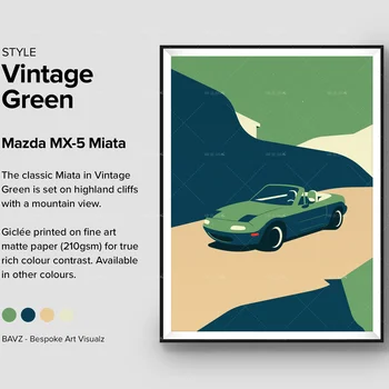 Mazda MX-5 MIATA 1990 nyomtatva természetes fehér gyönyörű minták, vászon, ajándékok, illusztrációkat, plakátokat, autó ujjlenyomat, év, b