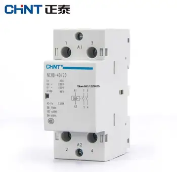 CHNT CHINT NCH8-40/20 Moduláris AC háztartási Mágneskapcsoló 220V 230V AC 40A 1NO 1NC 2NO 2NC