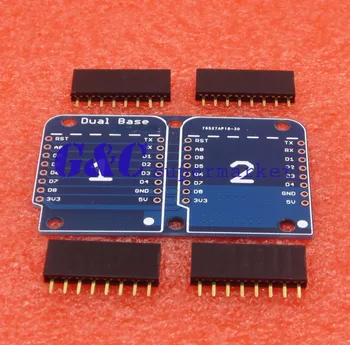 Dupla Foglalat Dual Bázis Pajzs WeMos D1 Mini NodeMCU ESP8266 Az Arduino Terjeszkedés Igazgatóság