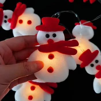 1.65 M 10LED Hóember Fények Húrok karácsonyfa Garland Lámpás Dekoráció Az Otthoni Karácsony Új Év Díszek Navidad
