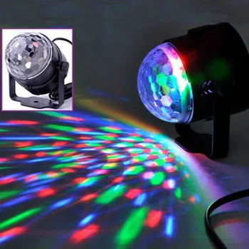3W RGB LED Projektor DJ Fény diszkógömb LED Par Crystal Magic ball bár Fél Xmas hatás Színpad Fények Ingyenes Szállítás